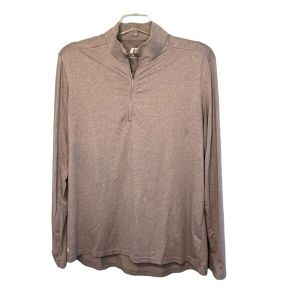 Russell Athletics Dri-Power 1/4 Zip Pullover Shirt Light Gray Lightweight Long S - Picture 1 of 5